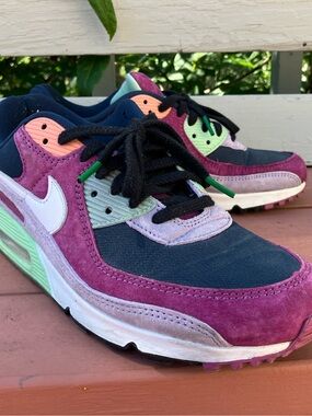 Nike Men’s Size 9 Air Max 90 NRG Light Bordeaux Armory Navy DM0035-500